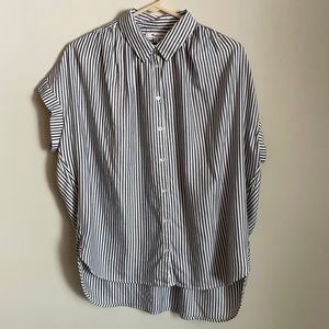 Madewell Central Drapey Striped Button Down Shirt